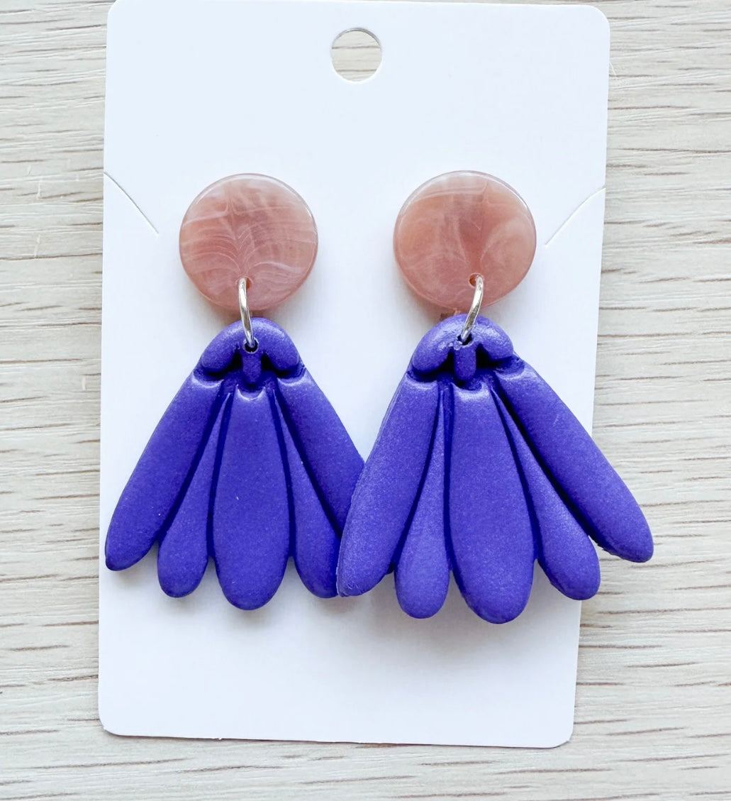 Purple Flower Dangles