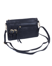 Load image into Gallery viewer, Madison Bag / Clutch with buckle-  Black
